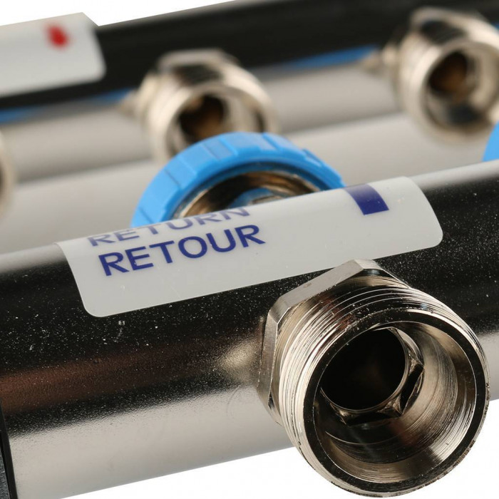 Распределительный коллектор REHAU HKV на 7 контуров нержавеющая сталь (12180711001)