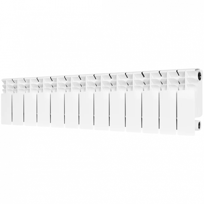 Биметаллический радиатор STOUT TITAN 200, 13 секций, боковое подключение, белый