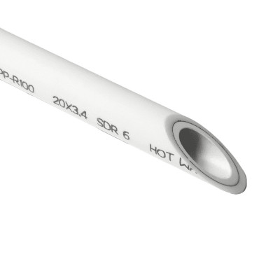 Труба армированная фольгой в центре Pro Aqua DUO SDR 6 Белая 4м PA3900820 PP-R