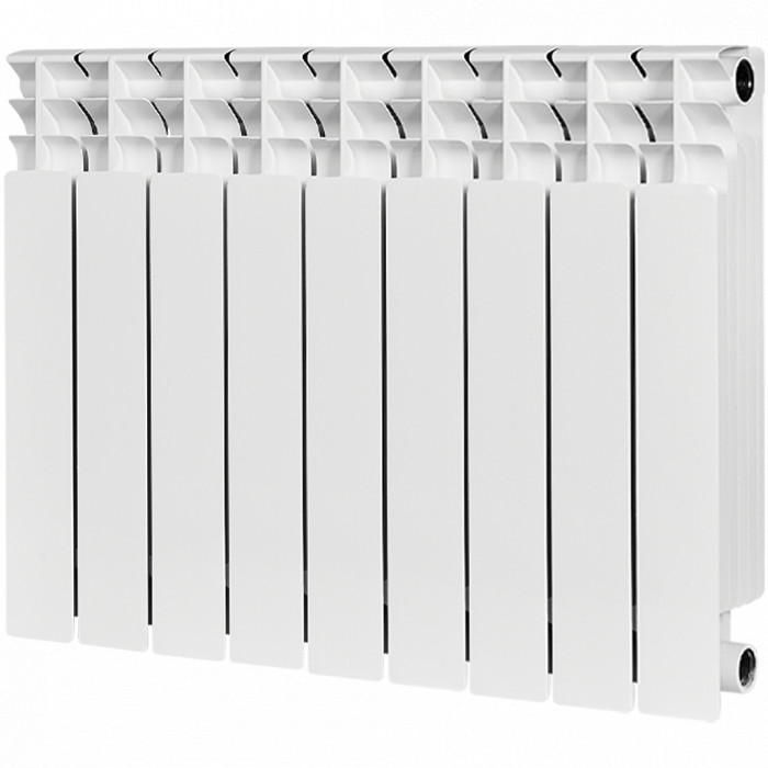 Биметаллический радиатор STOUT TITAN 500, 9 секций, боковое подключение, белый