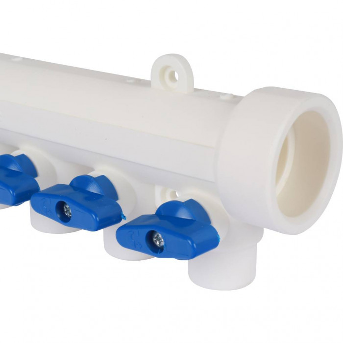 Kalde Коллектор с запорными кранами для полипропиленовых труб (6 выходов)