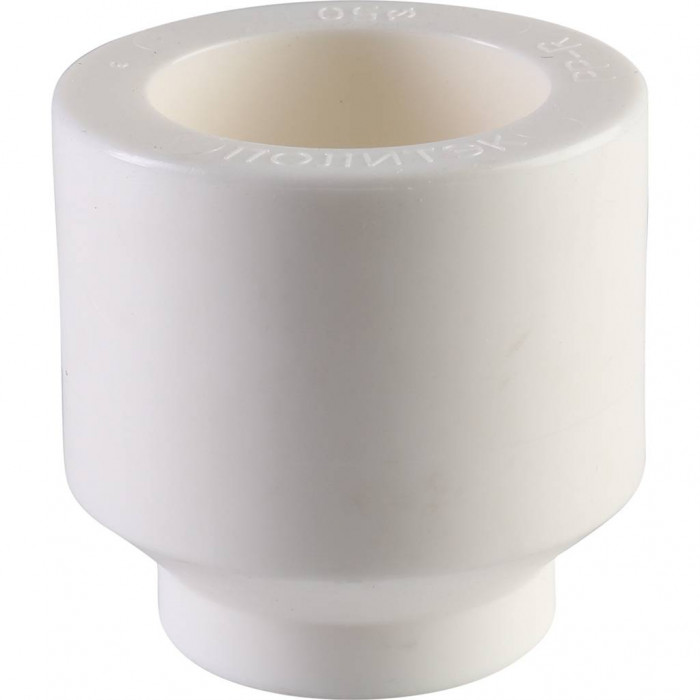Муфта переходная внутр./наруж. Политэк 50х25 для полипропиленовых труб под сварку (цвет белый)