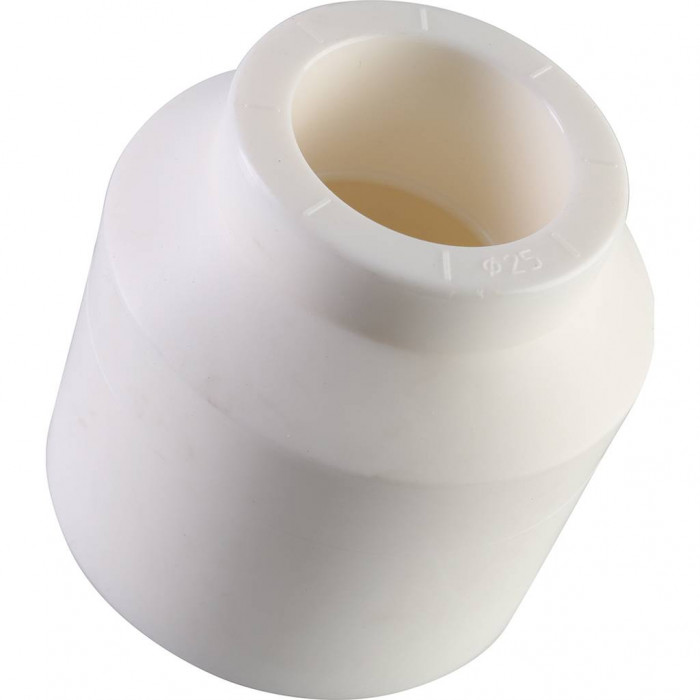 Муфта переходная внутр./наруж. Политэк 50х25 для полипропиленовых труб под сварку (цвет белый)