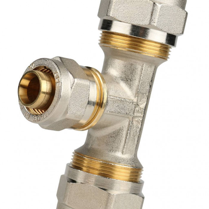 Тройник переходной STOUT 26х20х26 для металлопластиковых труб винтовой