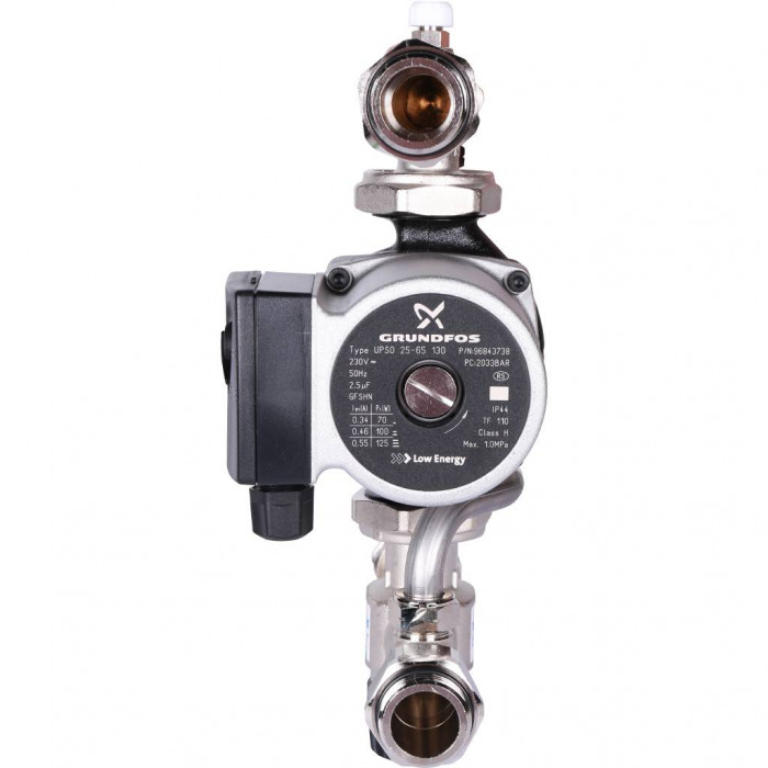 Насосно-смесительный узел STOUT SDG-0120-007001с термостатическим клапаном 30-60°C, с насосом UPSO 25-65, 130 mm
