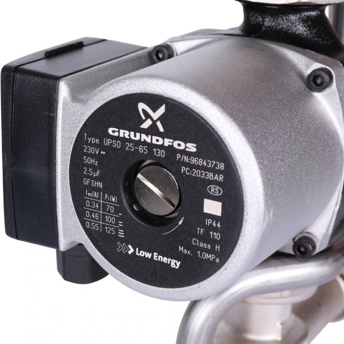 Насосно-смесительный узел STOUT SDG-0120-007001с термостатическим клапаном 30-60°C, с насосом UPSO 25-65, 130 mm