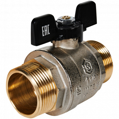 Кран шаровой полнопроходной STOUT SVB-0006-200032 НР/НР ручка бабочка 1 1/4