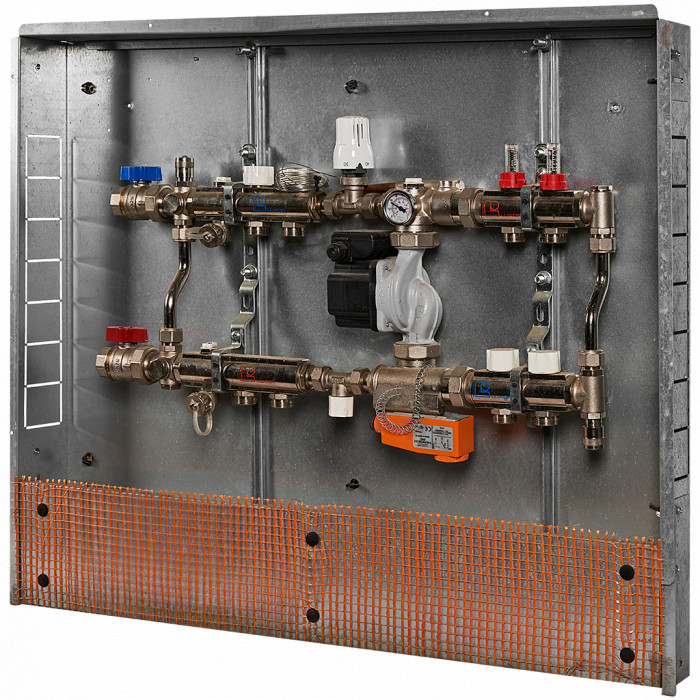 LUXOR Коллекторная группа с присоед. набором КА 1191 и насосным модулем GP1190 с колектором на 2 радиатора