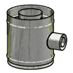 Тройник коаксиальный 80-125 P1 1835 CLV