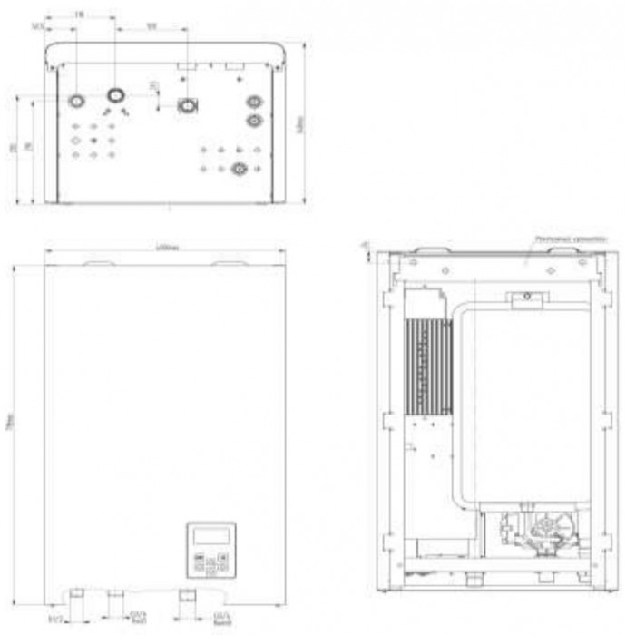 Настенный электрический котел РЭКО 7ПМ 7кВт 380/220В, одноконтурный