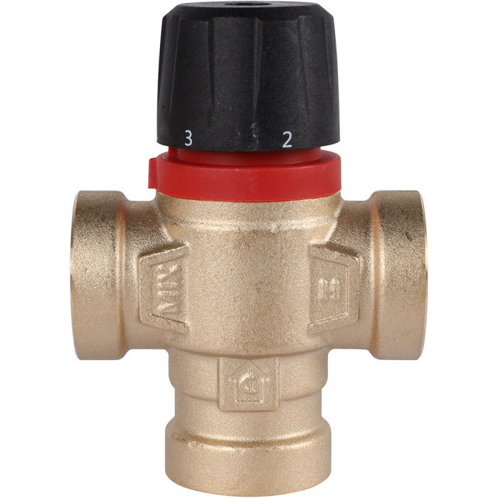 ROMMER RVM-0112-166020 Термостатический смесительный клапан для систем отопления и ГВС 3/4 ВР 35-60°С KV 1,6 (боковое смешивание)