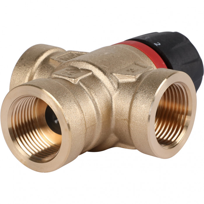 ROMMER RVM-0112-166020 Термостатический смесительный клапан для систем отопления и ГВС 3/4 ВР 35-60°С KV 1,6 (боковое смешивание)