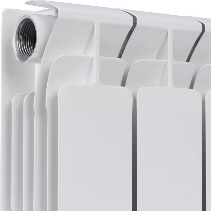 Биметаллический радиатор RIFAR BASE 200, 6 секций, боковое подключение, белый