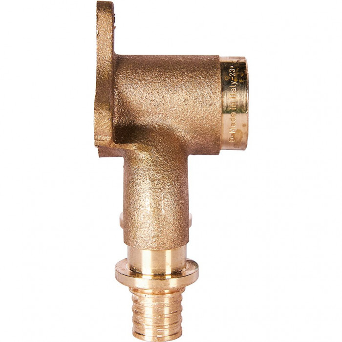 Проточный настенный угольник STOUT 16x1/2" бронзовый для труб из сшитого полиэтилена