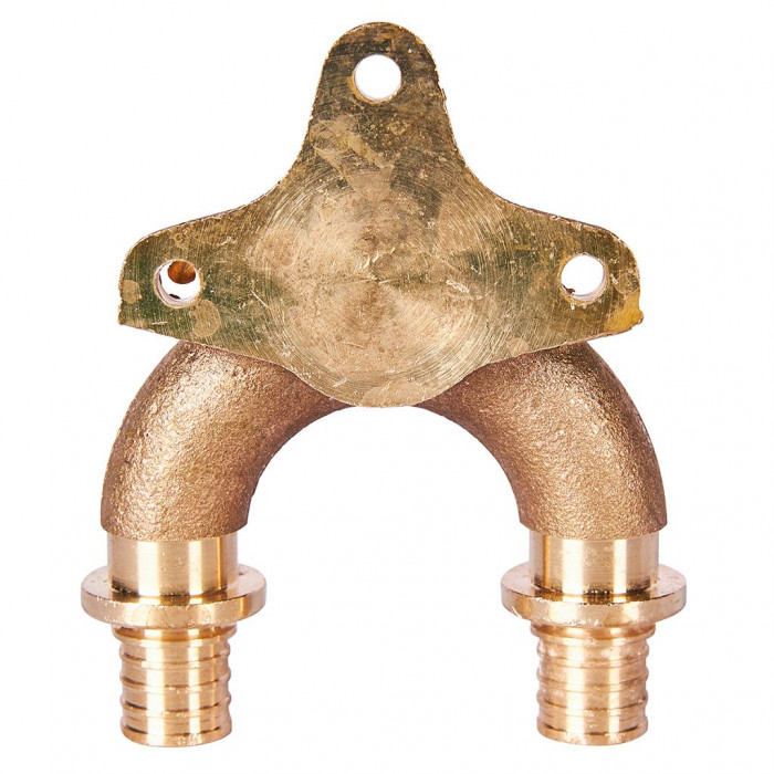 Проточный настенный угольник STOUT 16x1/2" бронзовый для труб из сшитого полиэтилена
