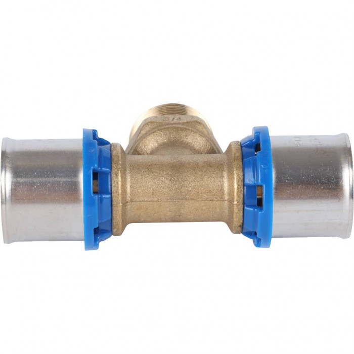 APE Тройник-переходник с наружной резьбой 26х3/4 х26 для металлопластиковых труб прессовой