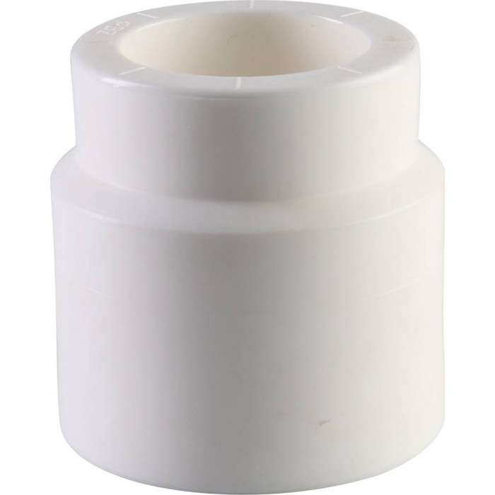Муфта переходная внутр./наруж. Политэк 50х32 для полипропиленовых труб под сварку (цвет белый)