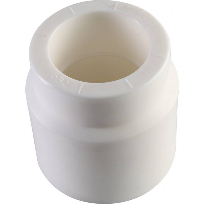 Муфта переходная внутр./наруж. Политэк 50х32 для полипропиленовых труб под сварку (цвет белый)