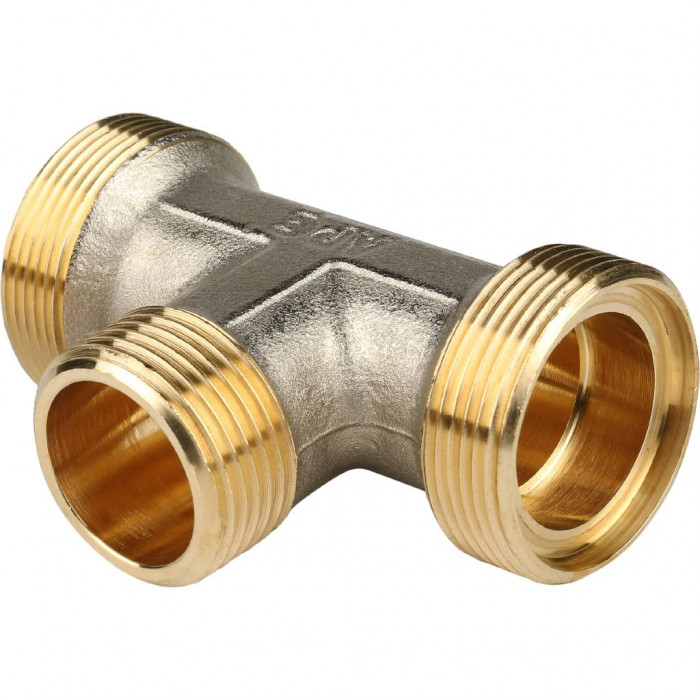 Тройник-переходник STOUT с наружной резьбой 3/4 х26 для металлопластиковых труб винтовой