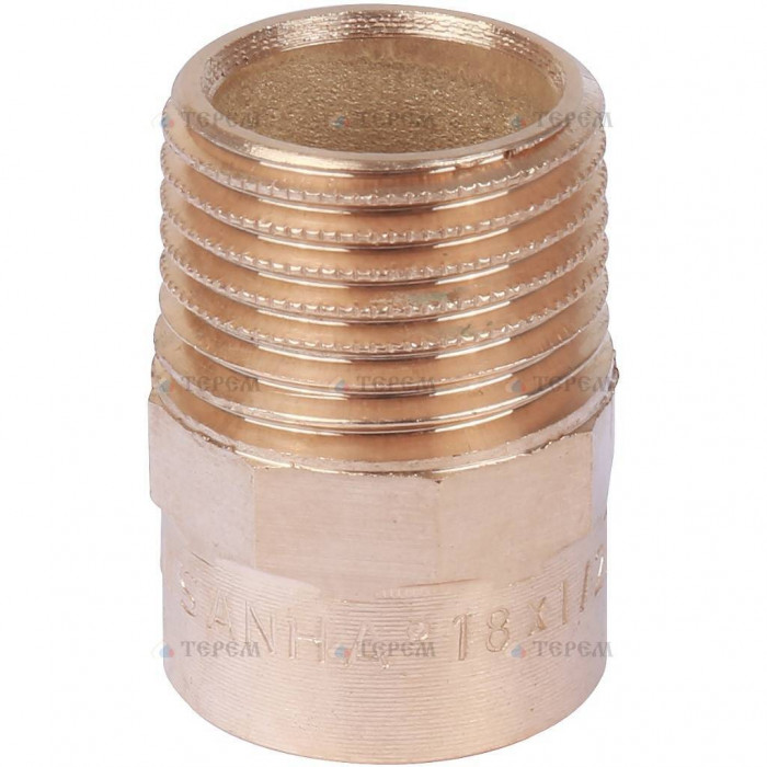 Sanha 4243g переход ВП-НР, бронза18x1/2, для медных труб под пайку