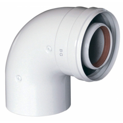 Коаксиальный отвод 90°, диам. 80/125 мм, KHG71414051 KHG71414051