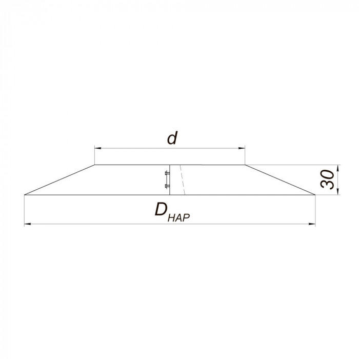 Накладка декоративная D130/230, AISI 304 (Вулкан)
