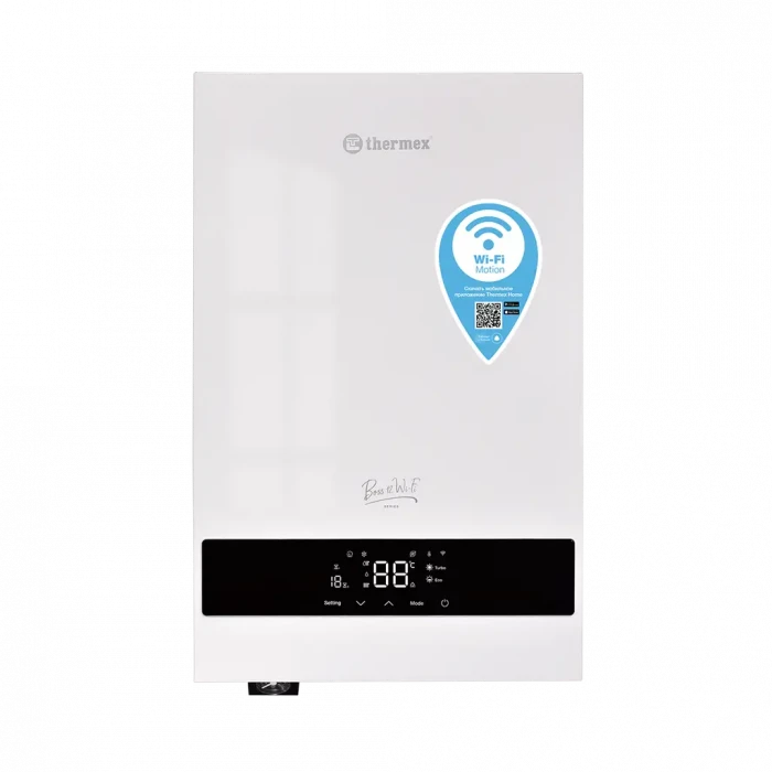 Настенный электрический котел THERMEX Boss 12 кВт Wi-Fi (White), одноконтурный