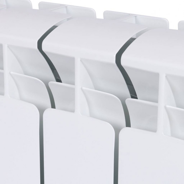 Биметаллический радиатор RIFAR BASE 200, 8 секций, боковое подключение, белый