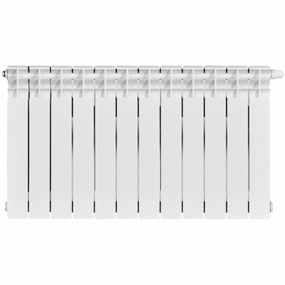 Биметаллический радиатор STOUT TITAN VENTIL 500, 12 секций, нижнее правое подключение, белый