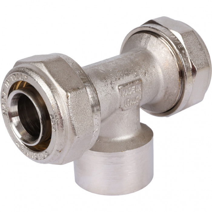 Тройник TIEMME с внутренней резьбой (32х3.0х1) для металлопластиковых труб винтовой