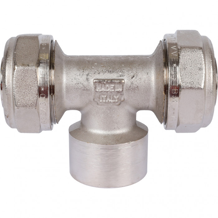 Тройник TIEMME с внутренней резьбой (32х3.0х1) для металлопластиковых труб винтовой