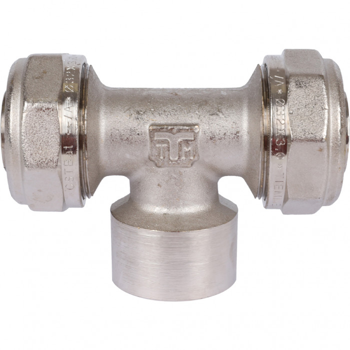 Тройник TIEMME с внутренней резьбой (32х3.0х1) для металлопластиковых труб винтовой