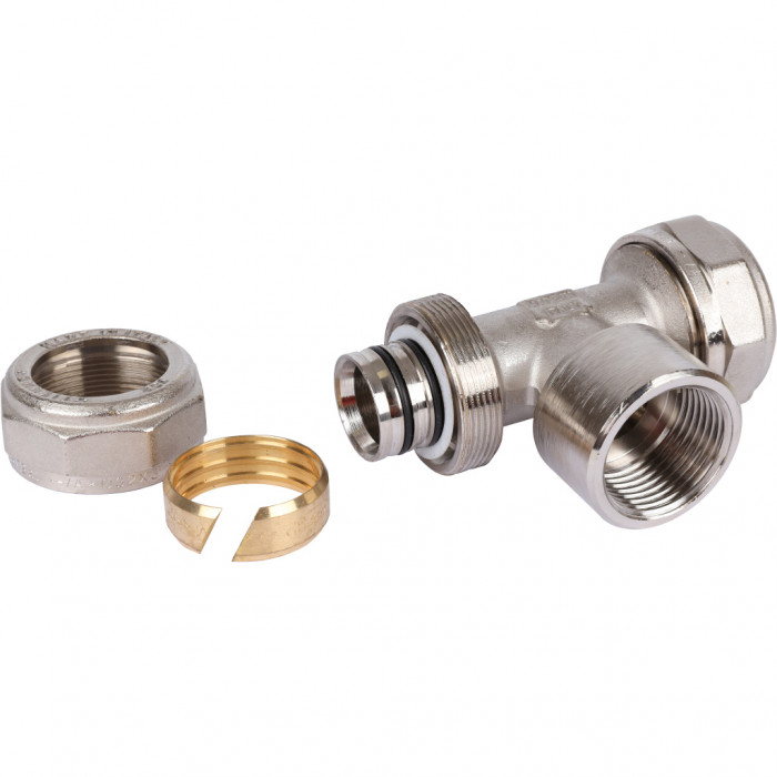 Тройник TIEMME с внутренней резьбой (32х3.0х1) для металлопластиковых труб винтовой