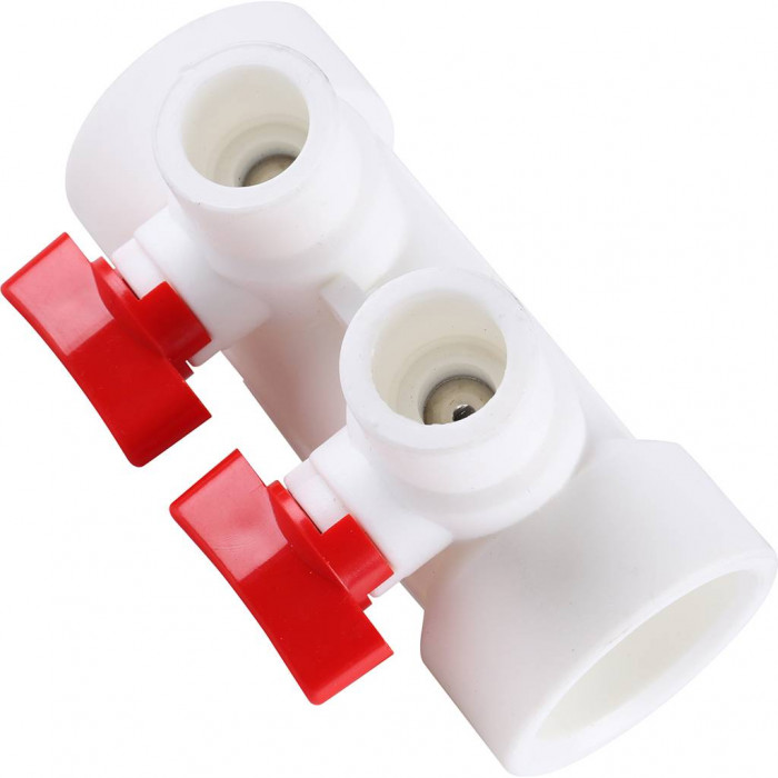 Kalde Коллектор с воздухоотводчиком и запорными кранами (2 выхода) 3272-mnr-400220