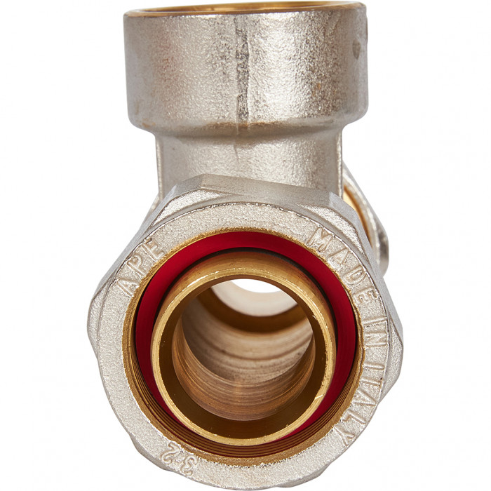 Тройник-переходник STOUT с внутренней резьбой 1 x32 для металлопластиковых труб винтовой