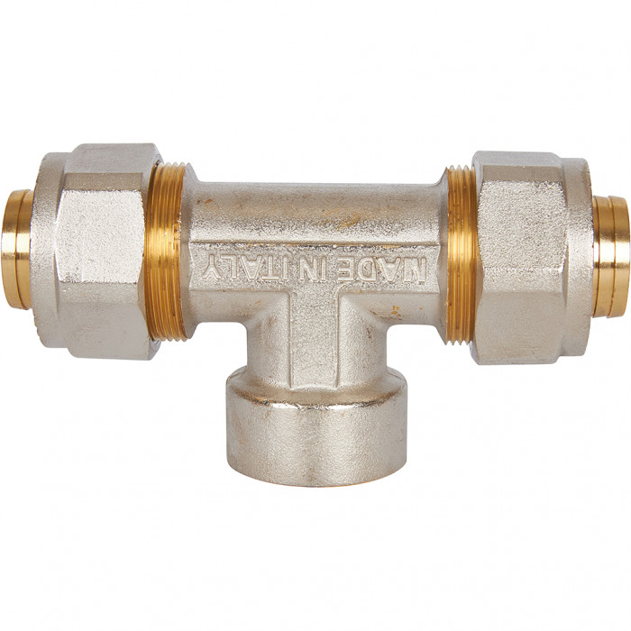 Тройник-переходник STOUT с внутренней резьбой 1 x32 для металлопластиковых труб винтовой