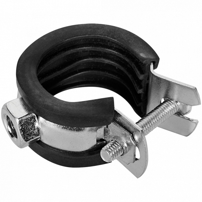 Хомут для труб STOUT одновинтовой с гайкой М8,  3/4  (25-28мм) SAC-0020-300034
