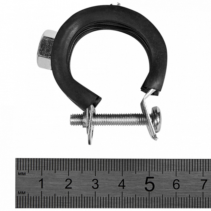 Хомут для труб STOUT одновинтовой с гайкой М8,  3/4  (25-28мм) SAC-0020-300034