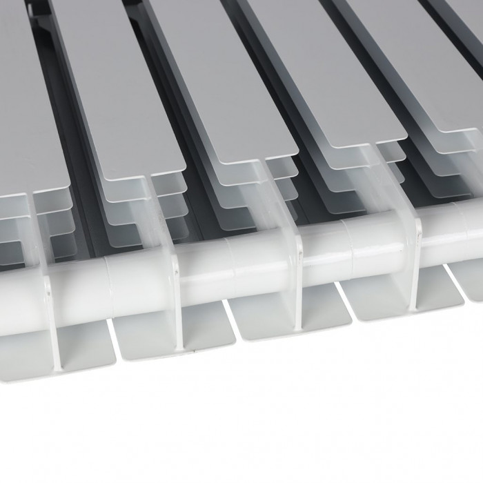 Биметаллический радиатор STOUT ALPHA 500, 12 секций, боковое подключение, белый