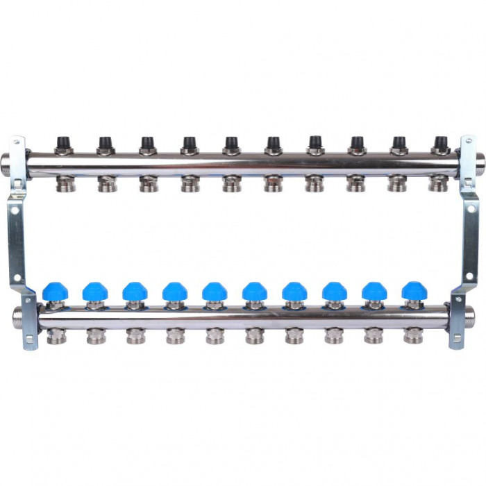 Распределительный коллектор REHAU HKV на 10 контуров нержавеющая сталь (12181011001)