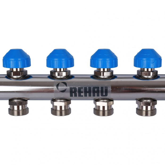 Распределительный коллектор REHAU HKV на 10 контуров нержавеющая сталь (12181011001)