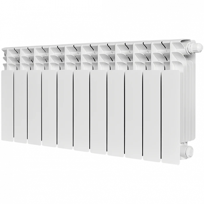 Биметаллический радиатор STOUT TITAN VENTIL 350, 11 секций, нижнее правое подключение, белый