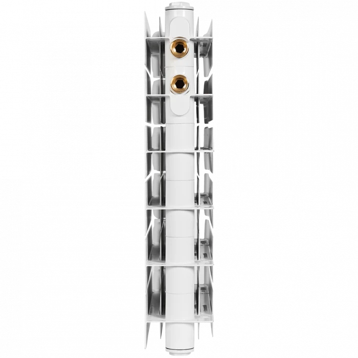 Биметаллический радиатор STOUT TITAN VENTIL 350, 11 секций, нижнее правое подключение, белый
