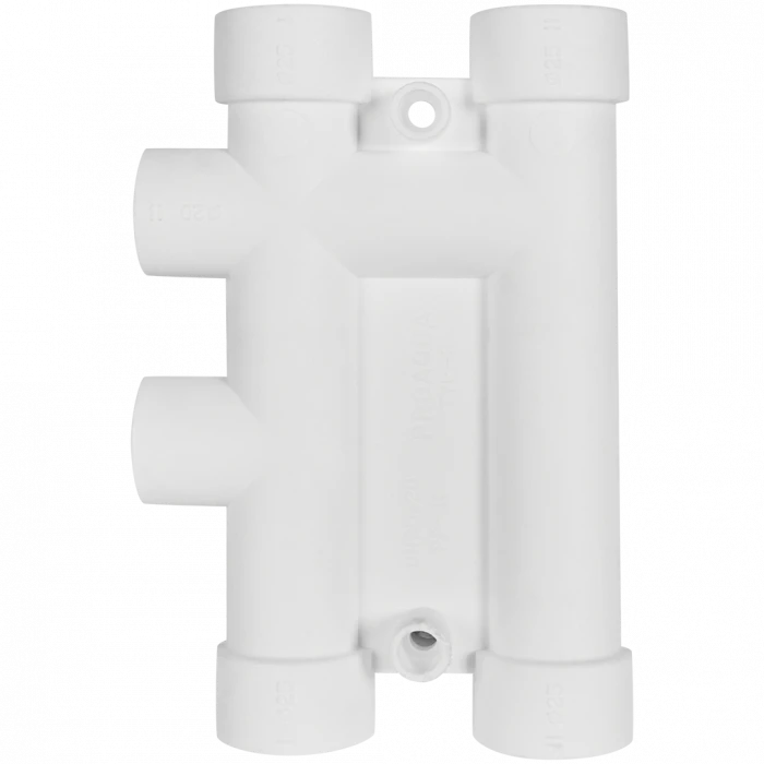 Распределительный блок Pro Aqua d= 25-20 PP-R для систем отопления Белый