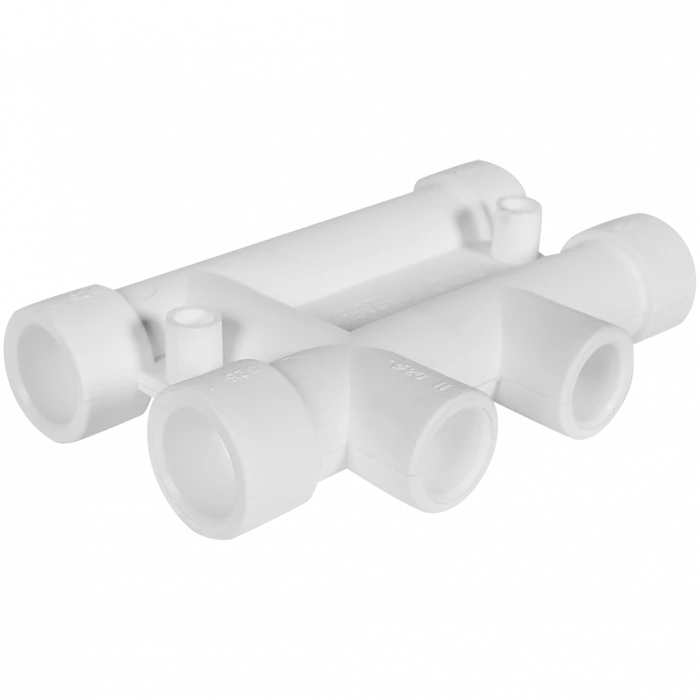 Распределительный блок Pro Aqua d= 25-20 PP-R для систем отопления Белый