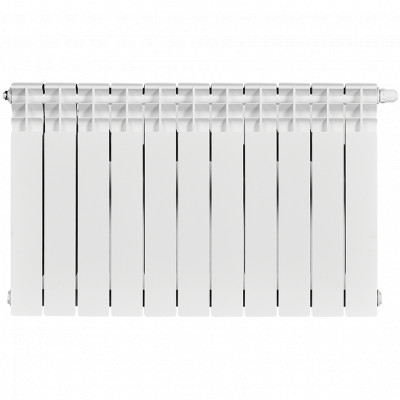 Биметаллический радиатор STOUT TITAN VENTIL 500, 11 секций, нижнее правое подключение, белый