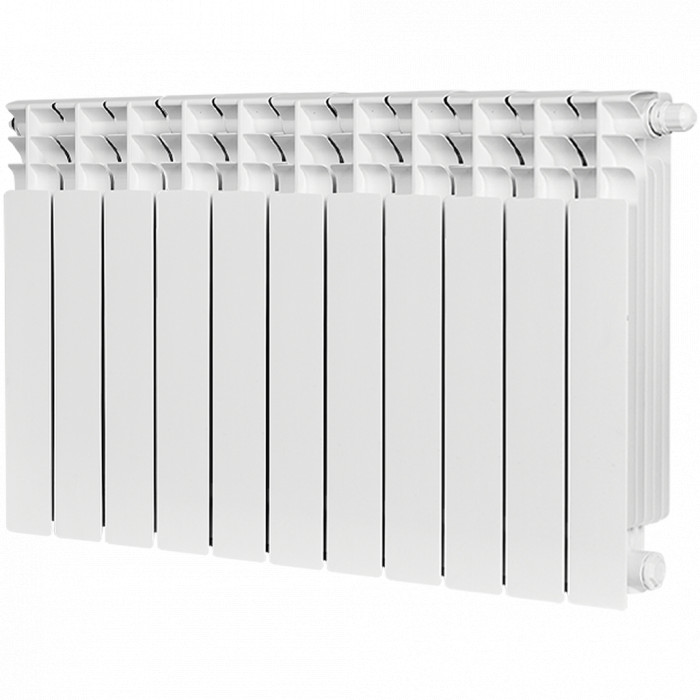 Биметаллический радиатор STOUT TITAN VENTIL 500, 11 секций, нижнее правое подключение, белый