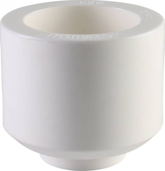 Муфта переходная внутр./наруж. Политэк 63х25 для полипропиленовых труб под сварку (цвет белый)