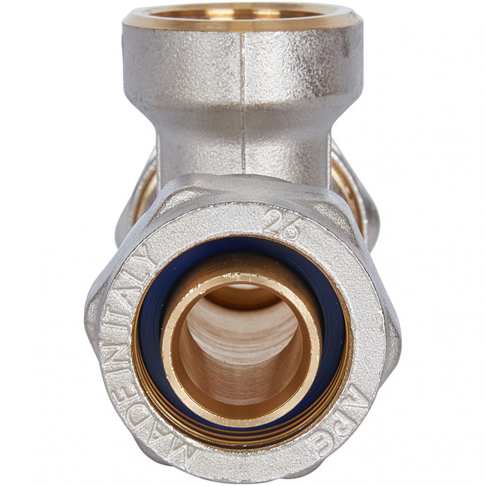 Тройник-переходник STOUT с внутренней резьбой 3/4 х26 для металлопластиковых труб винтовой