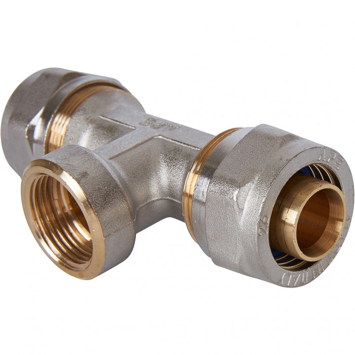 Тройник-переходник STOUT с внутренней резьбой 3/4 х26 для металлопластиковых труб винтовой